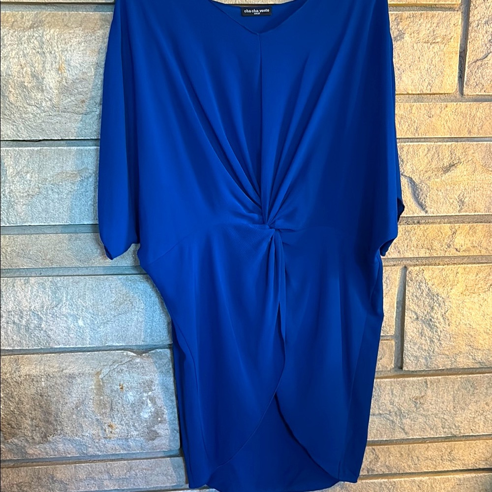 Vibrant Blue Draped Tunic